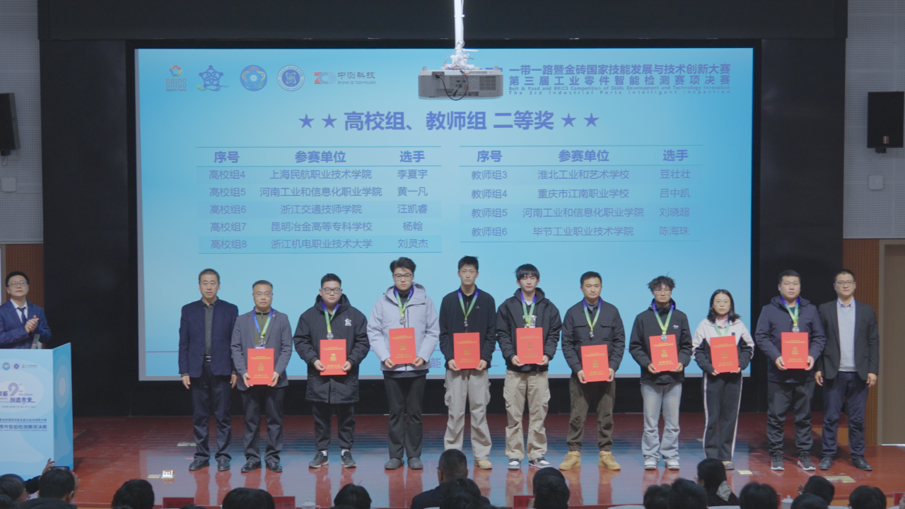 喜報(bào)！我院教師喜獲2025年“一帶一路”暨金磚國(guó)家技能發(fā)展與技術(shù)創(chuàng)新大賽第三屆工業(yè)零件智能檢測(cè)賽項(xiàng)全國(guó)二等獎(jiǎng)